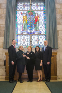(l to r) John King, M. Claire French, Ann Cannon, Heather Simmons, and Gary J. Rich, Sr.