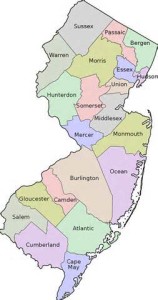 NJ Counties Map