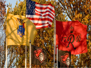 Rutgers University Flags and State Flag