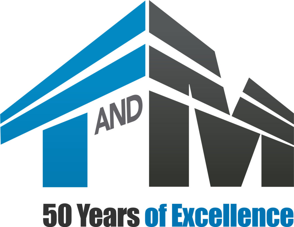 T&M 50 Years of Excellence Logo