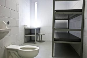 A view of the interior of an empty cell at the Union County jail. Photo by Bryan Anselm for the Wall Street Journal